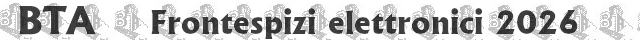 Frontespizi elettronici 2026