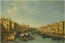 Bernardo Bellotto, Venice, The Grand Canal: looking south-west, from the Rialto Bridge to the Palazzo Foscari