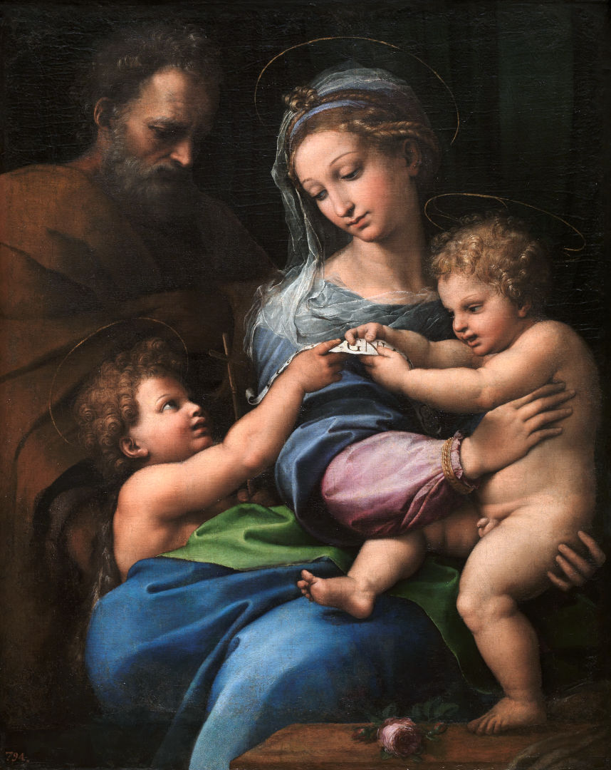 Fig. 1 - Raffaello, La Madonna della Rosa, 1518-20, Madrid, Museo del Prado