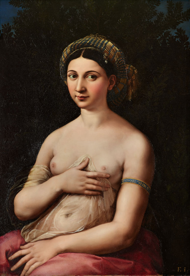Fig. 10 - Raffaello, Ritratto di donna detta “La Fornarina” , 1519-20, Roma, Palazzo Barberini