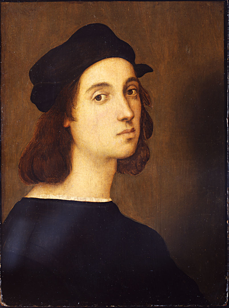 Fig. 14 - Raffaello, Autoritratto, 1506-08, Firenze, Galleria degli Uffizi
