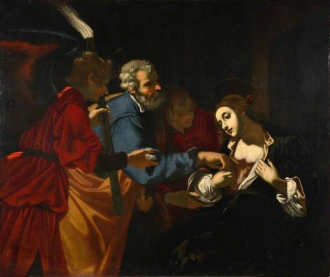 Fig. 7 - Iacopo Vignali (ambito), Sant'Agata in carcere visitata da San Pietro, olio su tela, cm. 143 x 172, Mosca, Museo Pushkin (1640-1660) (Foto cortesia Luigi Agus)
