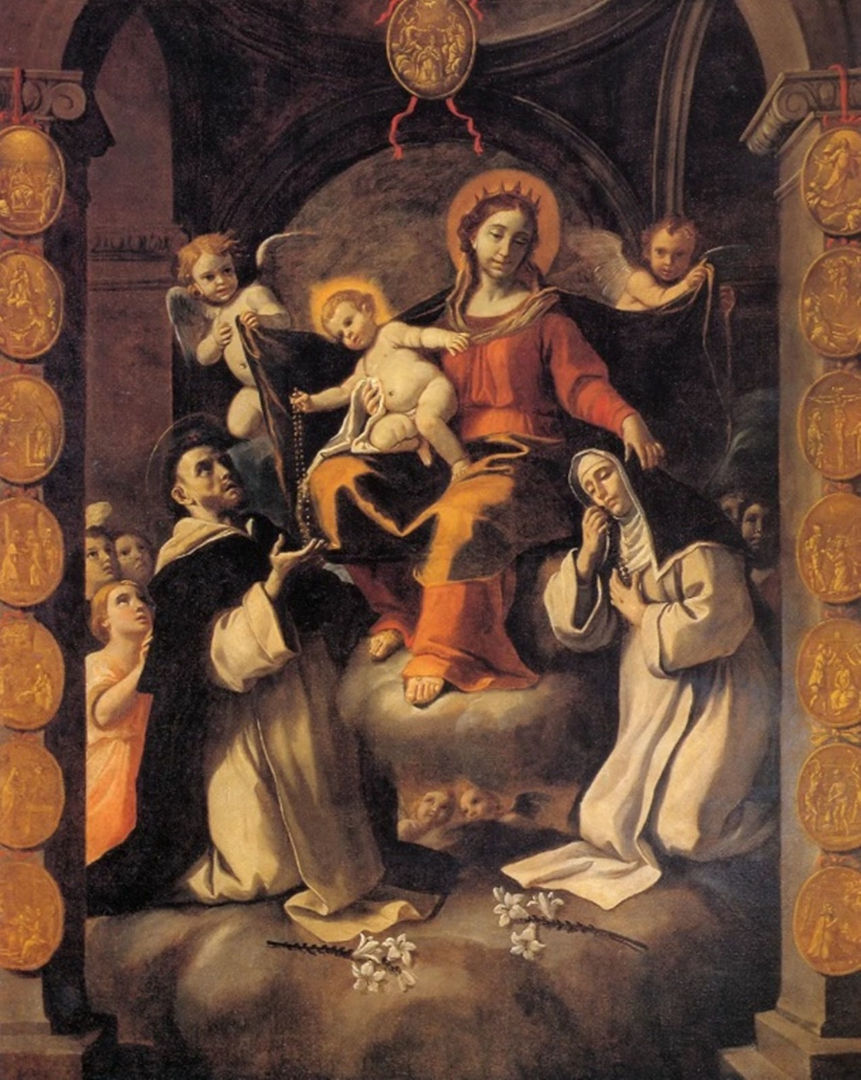 Fig. 8 – Mattia Preti, Madonna del Rosario tra i santi Domenico e Caterina da Siena, 1690 ca., Taverna, chiesa di San Domenico. (Foto cortesia Umberto Bruno Condemi)